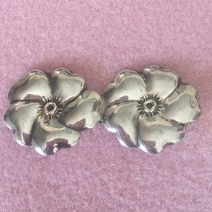 Sterling Silver Double Flower pin